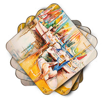 Load image into Gallery viewer, Pelicans and Sailboats Coasters - Set of 4 Lightweight Foam, Absorbent Drink Coasters JMK1238FC