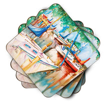 Load image into Gallery viewer, Gazebo and Sailboats Coasters - Set of 4 Lightweight Foam, Absorbent Drink Coasters JMK1239FC