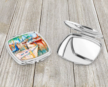 Load image into Gallery viewer, Gazebo and Sailboats Compact Mirror – Stylish Purse Mirror with Artistic Covers JMK1239SCM