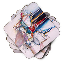 Load image into Gallery viewer, Dry Dock Sailboats Coasters - Set of 4 Lightweight Foam, Absorbent Drink Coasters JMK1240FC