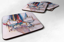 Load image into Gallery viewer, Dry Dock Sailboats Coasters - Set of 4 Lightweight Foam, Absorbent Drink Coasters JMK1240FC