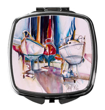 Load image into Gallery viewer, Dry Dock Sailboats Compact Mirror – Stylish Purse Mirror with Artistic Covers JMK1240SCM