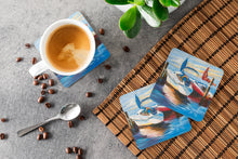Load image into Gallery viewer, Symmetry Sailboats Coasters - Set of 4 Lightweight Foam, Absorbent Drink Coasters JMK1242FC