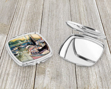 Load image into Gallery viewer, Black Sails Sailboats Compact Mirror – Stylish Purse Mirror with Artistic Covers JMK1246SCM