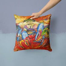 Load image into Gallery viewer, Red Crab Canvas Throw Pillow - 14x14 Decorative Pillow – Art for Your Home &amp; Patio JMK1252PW1414