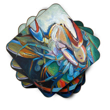 Load image into Gallery viewer, Belly Crab Coasters - Set of 4 Lightweight Foam, Absorbent Drink Coasters JMK1253FC