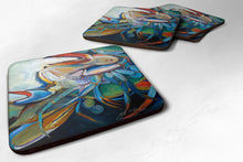 Load image into Gallery viewer, Belly Crab Coasters - Set of 4 Lightweight Foam, Absorbent Drink Coasters JMK1253FC