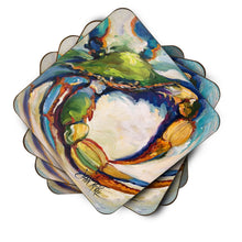 Load image into Gallery viewer, #21 Crab Coasters - Set of 4 Lightweight Foam, Absorbent Drink Coasters JMK1254FC
