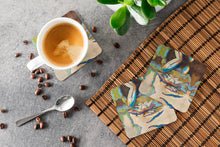 Load image into Gallery viewer, Three Big Claw Crab Coasters - Set of 4 Lightweight Foam, Absorbent Drink Coasters JMK1257FC