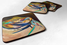 Load image into Gallery viewer, Crab to Claw UP Crab Coasters - Set of 4 Lightweight Foam, Absorbent Drink Coasters JMK1258FC