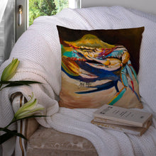 Load image into Gallery viewer, Crab to Claw UP Crab Canvas Throw Pillow - 14x14 Decorative Pillow – Art for Your Home &amp; Patio JMK1258PW1414