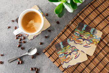 Load image into Gallery viewer, Crab tailfin Crab Coasters - Set of 4 Lightweight Foam, Absorbent Drink Coasters JMK1259FC