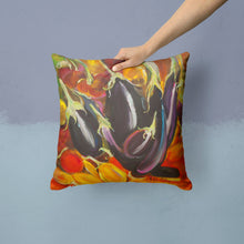 Load image into Gallery viewer, Eggplant Canvas Throw Pillow - 14x14 Decorative Pillow – Art for Your Home &amp; Patio JMK1260PW1414