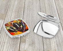 Load image into Gallery viewer, Eggplant Compact Mirror – Stylish Purse Mirror with Artistic Covers JMK1260SCM