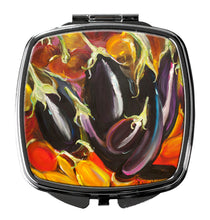 Load image into Gallery viewer, Eggplant Compact Mirror – Stylish Purse Mirror with Artistic Covers JMK1260SCM