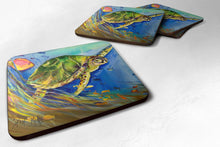 Load image into Gallery viewer, Loggerhead Sea Turtle Coasters - Set of 4 Lightweight Foam, Absorbent Drink Coasters JMK1262FC