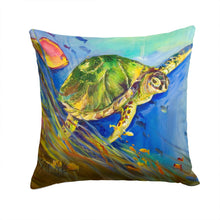 Load image into Gallery viewer, Loggerhead Sea Turtle Canvas Throw Pillow - 14x14 Decorative Pillow – Art for Your Home &amp; Patio JMK1262PW1414