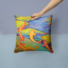 Load image into Gallery viewer, Koi Canvas Throw Pillow - 14x14 Decorative Pillow – Art for Your Home &amp; Patio JMK1263PW1414