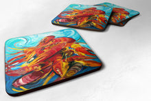 Load image into Gallery viewer, Crawfish Coasters - Set of 4 Lightweight Foam, Absorbent Drink Coasters JMK1264FC