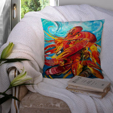 Load image into Gallery viewer, Crawfish Canvas Throw Pillow - 14x14 Decorative Pillow – Art for Your Home &amp; Patio JMK1264PW1414
