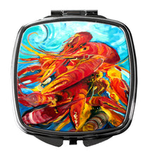 Load image into Gallery viewer, Crawfish Compact Mirror – Stylish Purse Mirror with Artistic Covers JMK1264SCM