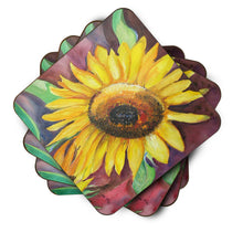 Load image into Gallery viewer, Sunflowers Coasters - Set of 4 Lightweight Foam, Absorbent Drink Coasters JMK1268FC