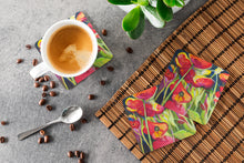 Load image into Gallery viewer, Poppies Coasters - Set of 4 Lightweight Foam, Absorbent Drink Coasters JMK1269FC