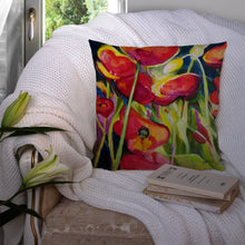 Load image into Gallery viewer, Poppies Canvas Throw Pillow - 14x14 Decorative Pillow – Art for Your Home &amp; Patio JMK1269PW1414