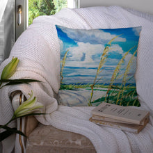 Load image into Gallery viewer, Sea Oats Canvas Throw Pillow - 14x14 Decorative Pillow – Art for Your Home &amp; Patio JMK1271PW1414