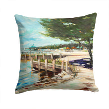 Load image into Gallery viewer, At the Pier Sailboats Canvas Throw Pillow - 14x14 Decorative Pillow – Art for Your Home &amp; Patio JMK1273PW1414
