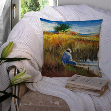 Load image into Gallery viewer, Fishing on the bank Canvas Throw Pillow - 14x14 Decorative Pillow – Art for Your Home &amp; Patio JMK1274PW1414