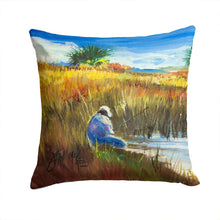 Load image into Gallery viewer, Fishing on the bank Canvas Throw Pillow - 14x14 Decorative Pillow – Art for Your Home &amp; Patio JMK1274PW1414