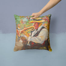 Load image into Gallery viewer, Jazz Trumpet Canvas Throw Pillow - 14x14 Decorative Pillow – Art for Your Home &amp; Patio JMK1276PW1414