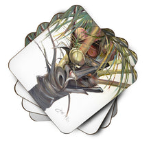Load image into Gallery viewer, Coconut Tree Top Coasters - Set of 4 Lightweight Foam, Absorbent Drink Coasters JMK1279FC