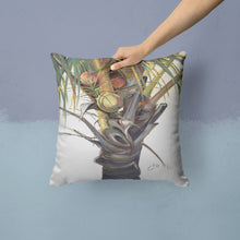 Load image into Gallery viewer, Coconut Tree Top Canvas Throw Pillow - 14x14 Decorative Pillow – Art for Your Home &amp; Patio JMK1279PW1414