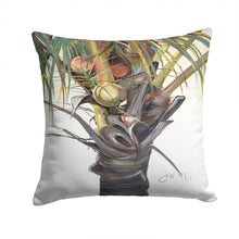 Load image into Gallery viewer, Coconut Tree Top Canvas Throw Pillow - 14x14 Decorative Pillow – Art for Your Home &amp; Patio JMK1279PW1414