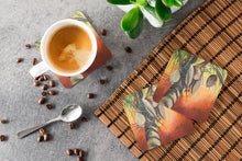Load image into Gallery viewer, Orange Coconut Tree Coasters - Set of 4 Lightweight Foam, Absorbent Drink Coasters JMK1280FC