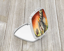 Load image into Gallery viewer, Orange Coconut Tree Compact Mirror – Stylish Purse Mirror with Artistic Covers JMK1280SCM