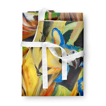 Load image into Gallery viewer, Parrots Blue and Gold Macaws Apron – Artist-Designed Kitchen, BBQ &amp; Craft Apron JMK1283APRON