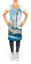 Load image into Gallery viewer, Roll me Over Sailboats Apron – Artist-Designed Kitchen, BBQ &amp; Craft Apron JMK1290APRON