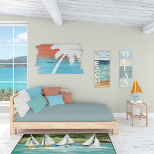 Load image into Gallery viewer, Sailboats on the Bay Floor Runner Mats – 28x58 Indoor/Outdoor Rugs with Artistic Design | Made in the USA JMK1302HRM2858