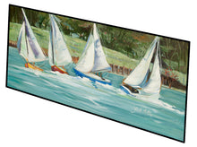 Load image into Gallery viewer, Sailboats on the Bay Floor Runner Mats – 28x58 Indoor/Outdoor Rugs with Artistic Design | Made in the USA JMK1302HRM2858