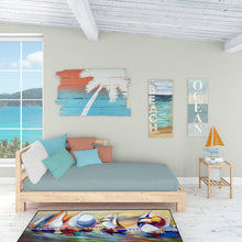 Load image into Gallery viewer, Sailboats Dauphin Island Race Floor Runner Mats – 28x58 Indoor/Outdoor Rugs with Artistic Design | Made in the USA JMK1313HRM2858
