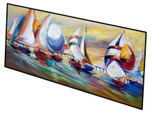 Load image into Gallery viewer, Sailboats Dauphin Island Race Floor Runner Mats – 28x58 Indoor/Outdoor Rugs with Artistic Design | Made in the USA JMK1313HRM2858