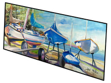 Load image into Gallery viewer, Sailboats Dry dock Floor Runner Mats – 28x58 Indoor/Outdoor Rugs with Artistic Design | Made in the USA JMK1314HRM2858