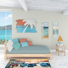 Load image into Gallery viewer, Sailboats Boatview Warm Floor Runner Mats – 28x58 Indoor/Outdoor Rugs with Artistic Design | Made in the USA JMK1315HRM2858