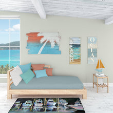 Load image into Gallery viewer, Sailboats Endorfin Floor Runner Mats – 28x58 Indoor/Outdoor Rugs with Artistic Design | Made in the USA JMK1316HRM2858