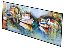 Load image into Gallery viewer, Shrimp Boats at Fly Creek Floor Runner Mats – 28x58 Indoor/Outdoor Rugs with Artistic Design | Made in the USA JMK1317HRM2858