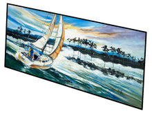 Load image into Gallery viewer, Sailboats Lake Martin Floor Runner Mats – 28x58 Indoor/Outdoor Rugs with Artistic Design | Made in the USA JMK1319HRM2858