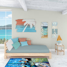 Load image into Gallery viewer, Sailboat Starlight Sailboats Indoor or Outdoor Runner Mat 58x28 JMK1322VRM5828